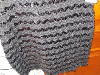 Falda fiesta lentejuelas negra