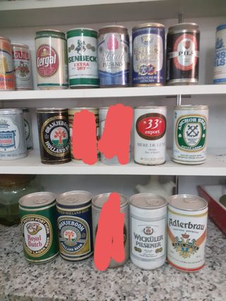 Latas de cerveza vacías coleccionables