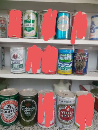 Latas de cerveza vacías coleccionables