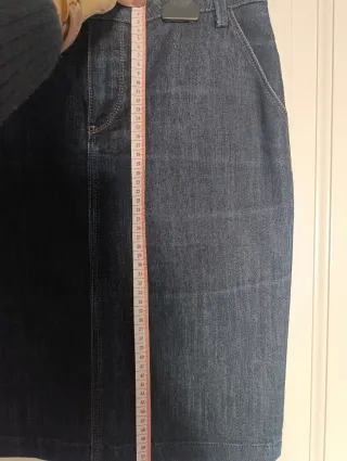 Falda azul vaquera Zara