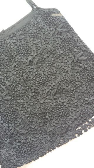 Nuevo Top sexy todo bordado flores