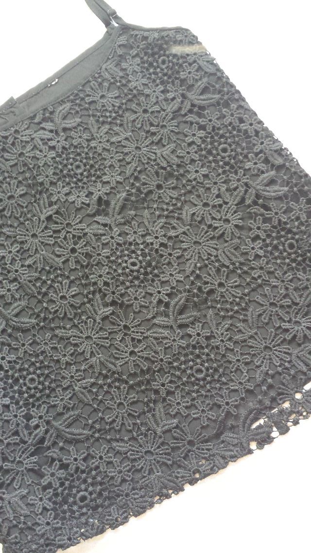 Nuevo Top sexy todo bordado flores