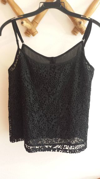 Nuevo Top sexy todo bordado flores
