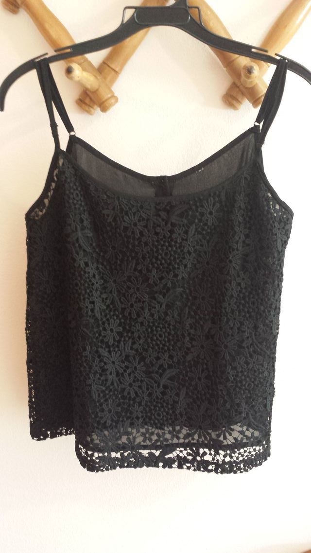 Nuevo Top sexy todo bordado flores