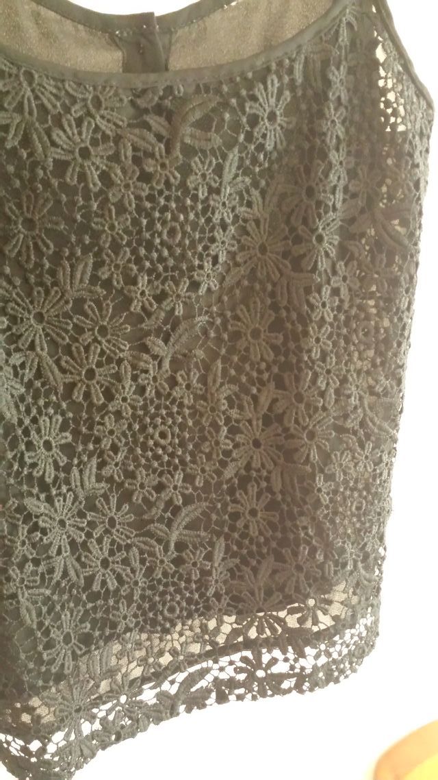 Nuevo Top sexy todo bordado flores