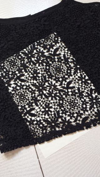 Nuevo Top sexy todo bordado flores