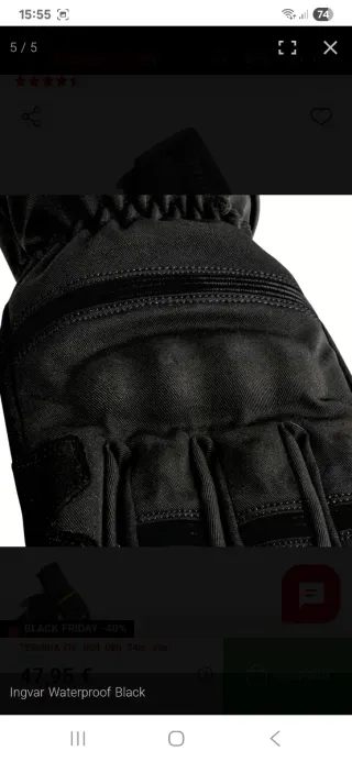 Guantes Invierno ARMURE Talla XL Negros