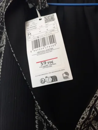 Vestido largo estampado Talla M