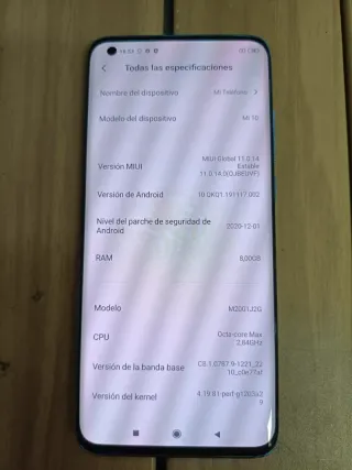 Smartphone Xiaomi Mi 10 8 GB 256 GB, 108 MP+20 MP