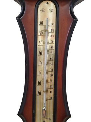 RELOJ DE PARED CON BAROMETRO (TERMOMETRO ROTO)+ LLAVE