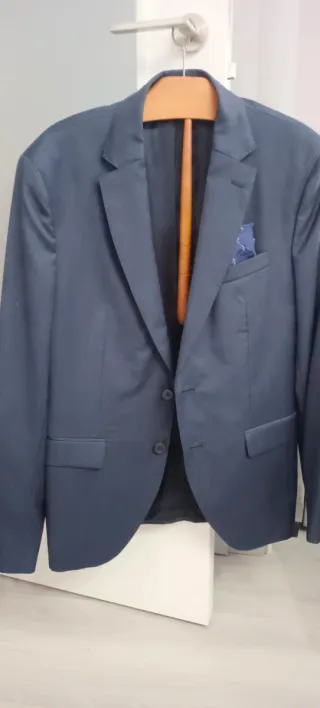 Chaqueta Americana Massimo Dutti Azul Talla 48