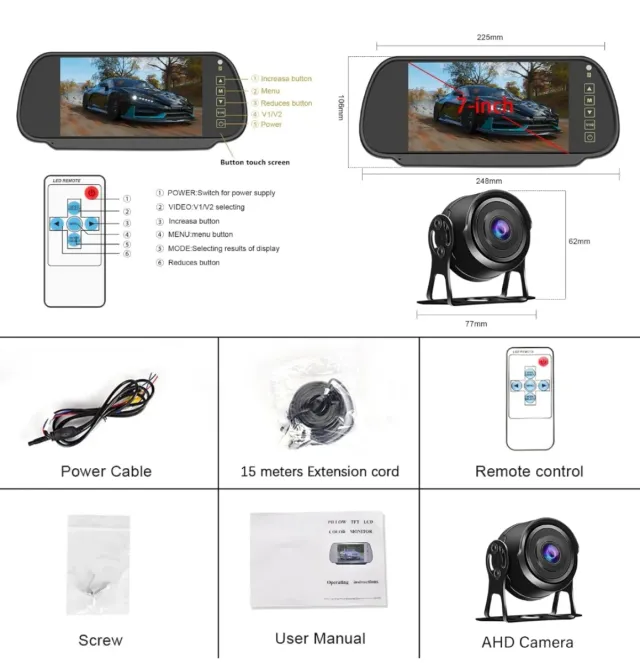 ✅Espejo retrovisor Android HD 1080P a estrenar ✅