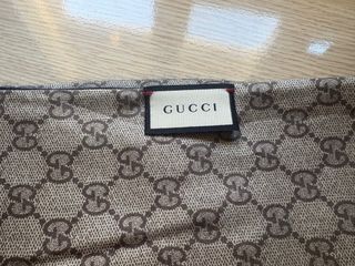 Bufanda Gucci Seda Beige y Marrón