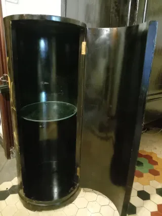 Mueble Bar Decorado Flores Amarillas