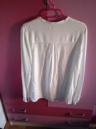 Blusa Viscosa Elegante Botón Dorado Talla S