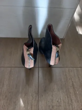 Botines tacón 10cm negros