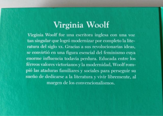 Virginia Woolf. Libro. Biografía.