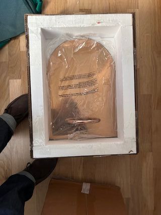 Espejo bronce con estante nuevo