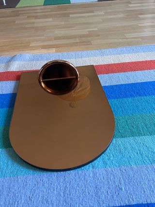 Espejo bronce con estante nuevo