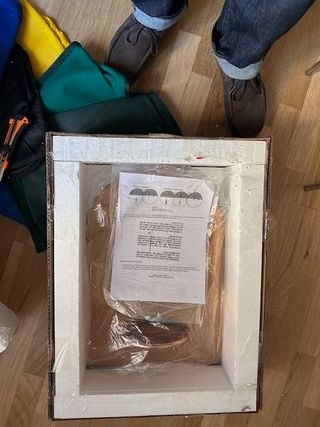 Espejo bronce con estante nuevo