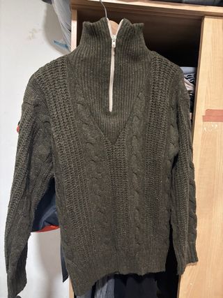 Jersey verde tipo camionero talla M