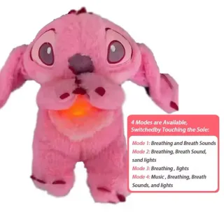 Peluche Stitch Rosa con Luces y Sonidos