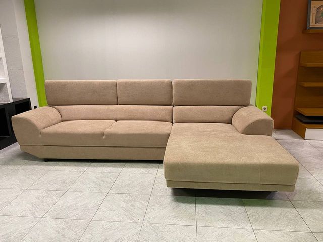 Sofá chaise longue beige click nuevo