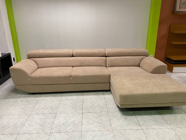 Sofá chaise longue beige click nuevo