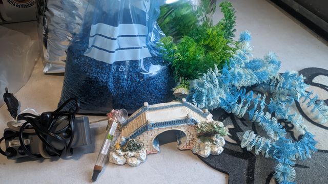 Acuario para principiantes con accesorios