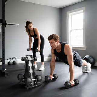 Set di Manubri da Palestra con Supporto, 2x2kg, 2x