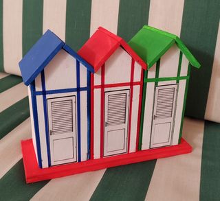 Riproduzione 3 cabine spiaggia Riviera Romagnola