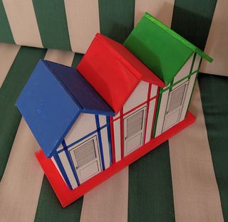 Riproduzione 3 cabine spiaggia Riviera Romagnola