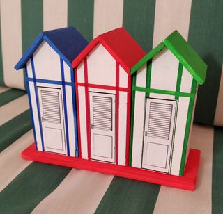 Riproduzione 3 cabine spiaggia Riviera Romagnola