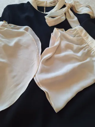 Vestido Teria Yabar negro y blanco