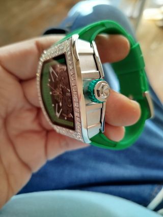 Reloj Automático Richard Style Diamantes Verde