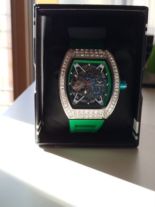 Reloj Automático Richard Style Diamantes Verde