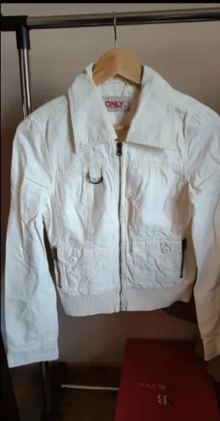 Cazadora vaquera blanca ONLY