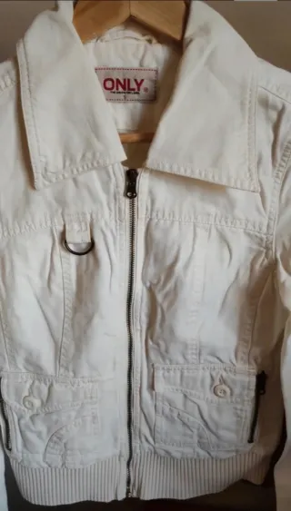Cazadora vaquera blanca ONLY