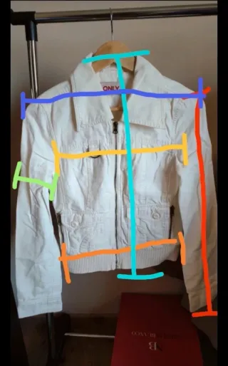 Cazadora vaquera blanca ONLY