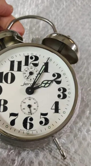 Sveglia vintage Jerger meccanica a carica manuale