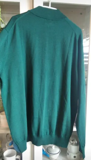 Jersey lana hombre cuello alto cremallera