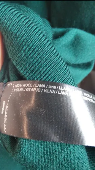 Jersey lana hombre cuello alto cremallera