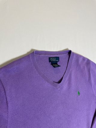 Jersey Polo Ralph Lauren Morado Lila De Punto S