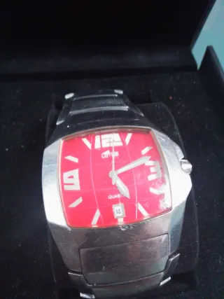Reloj Lotus Hombre Rojo y Plateado