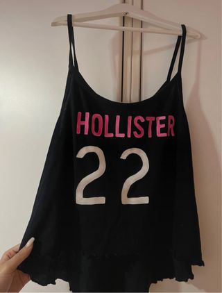Camiseta tirantes Hollister 22 negra