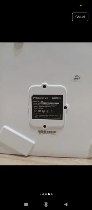 Proiettore Wimius bianco e grigio