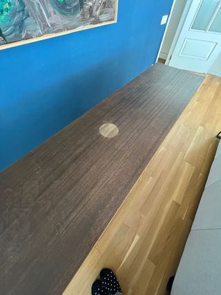 Mesa de madera rústica