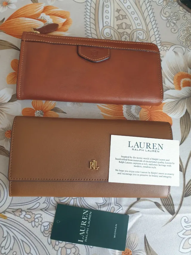 Confezione da 2 portafogli Lauren Ralph Lauren Marrone