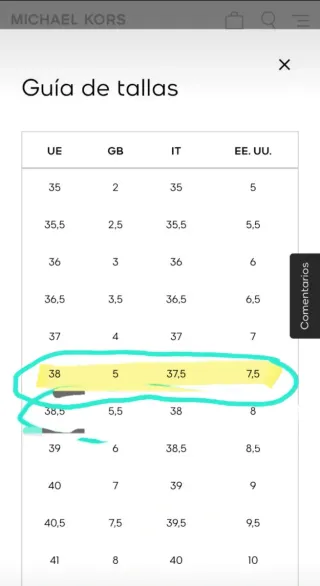 Zapatos Michael Kors T. 37,5