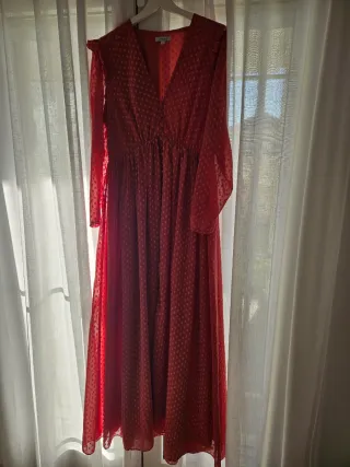 Vestido largo de plumeti